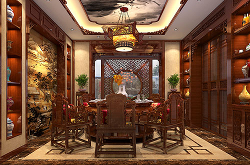梧州温馨雅致的古典中式家庭装修设计效果图
